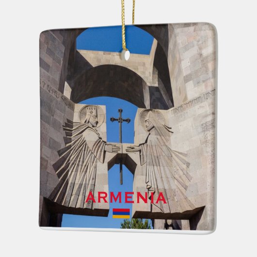 Armenië Schilderachtig kerstversiering Keramisch Ornament (Links)