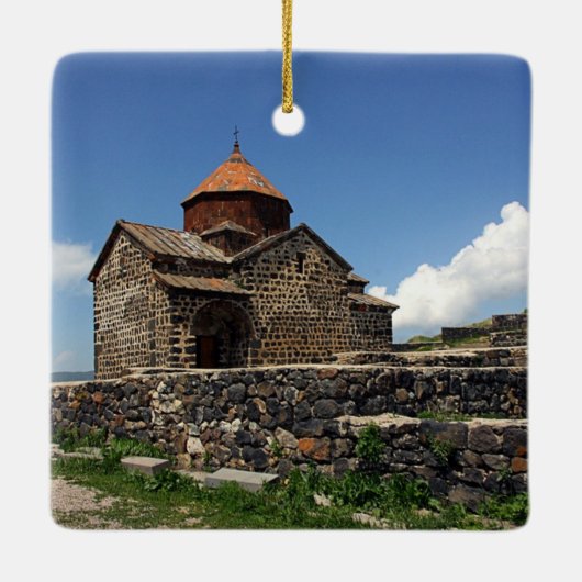 Armenië Schilderachtig kerstversiering Keramisch Ornament (Achterkant)