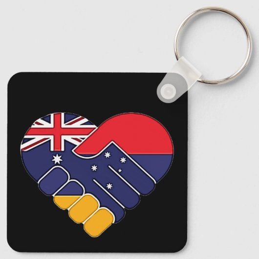 Armenië UK Flags Sleutelhanger (Achterkant)