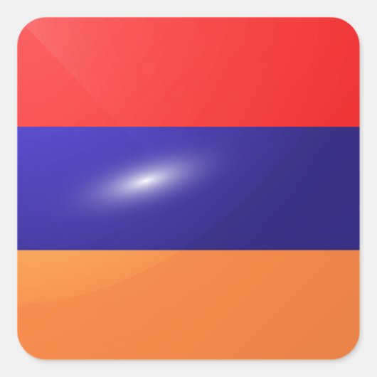Armenië vierkante glossy vlag sticker (Voorkant)