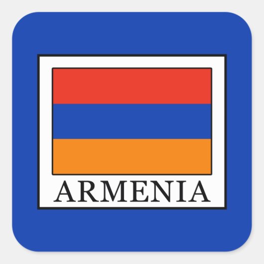 Armenië Vierkante Sticker (Voorkant)