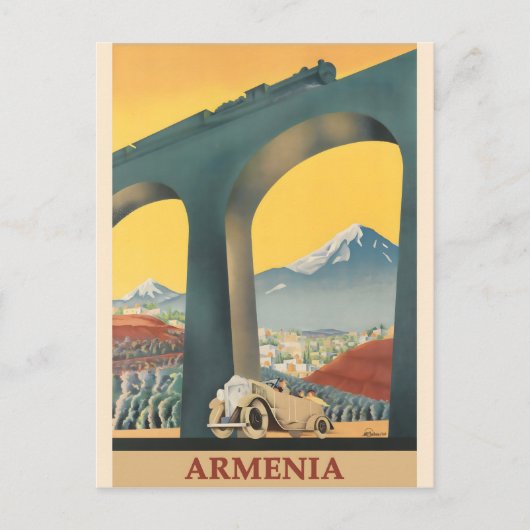 Armenië vintage poster briefkaart (Voorkant)