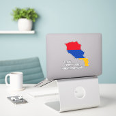 Armenië Vlag Charmante Patriottische Kaart Sticker (Laptop op bureau)