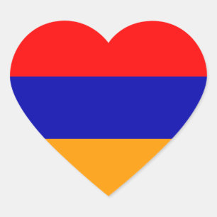Armenië Vlag Hart Sticker