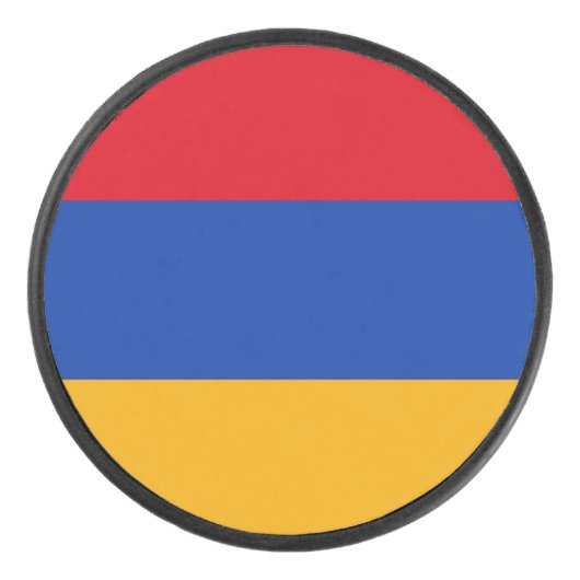 Armenië Vlag Hockey Puck (Voorkant)