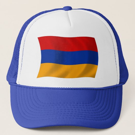 Armenië Vlag Hoed Trucker Pet (Voorkant)