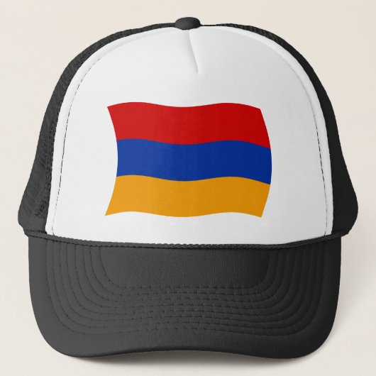 Armenië Vlag Hoed Trucker Pet (Voorkant)