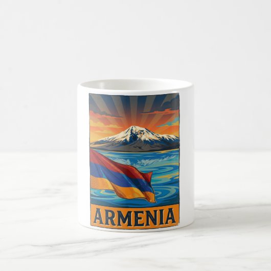 Armenië Vlag Koffiemok (Center)
