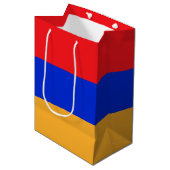 Armenië vlag medium cadeauzakje (Voorkant Gekanteld)
