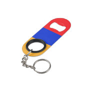 Armenië vlag mini flessenopener (Achterkant Gekanteld)