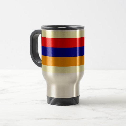 Armenië: Vlag op de Armeense mok koffie (Voorkant links)