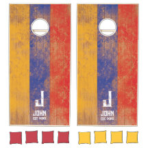 Armenië vlag Persoonlijke naam en monogram hout