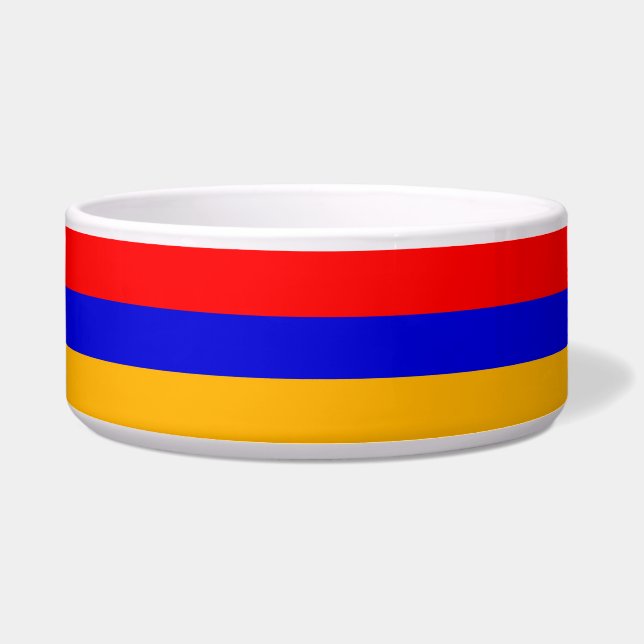 Armenië Vlag Pet Bowl Voerbakje (Voorkant)
