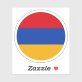 Armenië Vlag Ronde Sticker (Vel)
