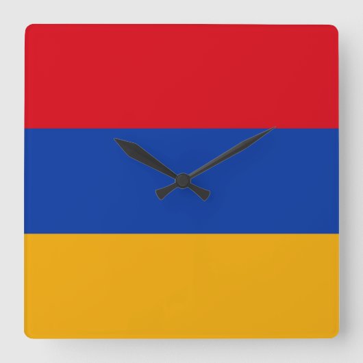 Armenië Vlag Vierkante Klok (Voorkant)