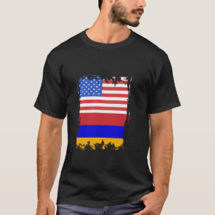 Armenië Vlag VS Amerika Armeense Trots Armeense R T-shirt