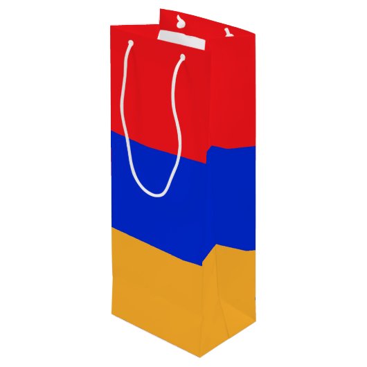 Armenië vlag wijn cadeautas (Achterkant Gekanteld)
