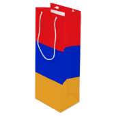 Armenië vlag wijn cadeautas (Voorkant Gekanteld)