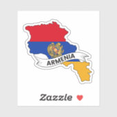 Armenië Vlaggenkaart Sticker (Vel)