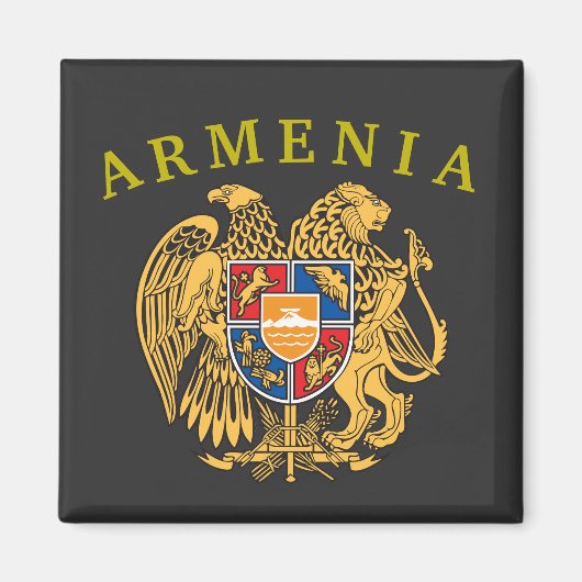Armenië Wapenmunt Magnet (Voorkant)