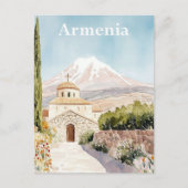 Armenië Waterverf Schilderij Reizen Briefkaart (Voorkant)
