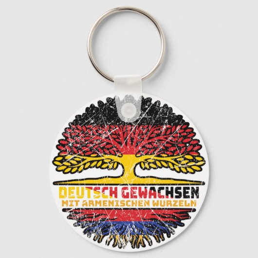 Armenien Armenisch Deutsch Deutschland Baum Wurzel Sleutelhanger (Voorkant)