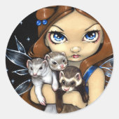 "Armful of Ferrets" Sticker (Voorkant)