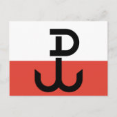 Armia Krajowa Flag Briefkaart (Voorkant)