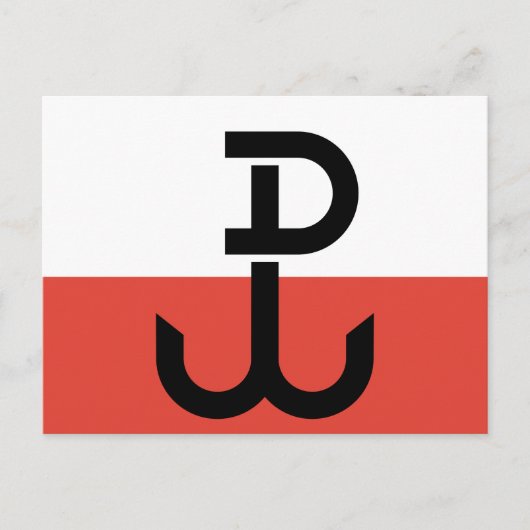 Armia Krajowa Flag Briefkaart (Voorkant)