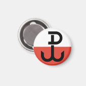 Armia Krajowa Flag Magneet (Voorkant / Achterkant)