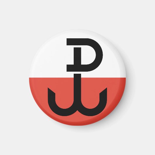 Armia Krajowa Flag Magneet (Voorkant)