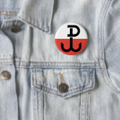 Armia Krajowa Flag Ronde Button 5,7 Cm (In situ)