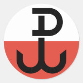 Armia Krajowa Flag Ronde Sticker (Voorkant)