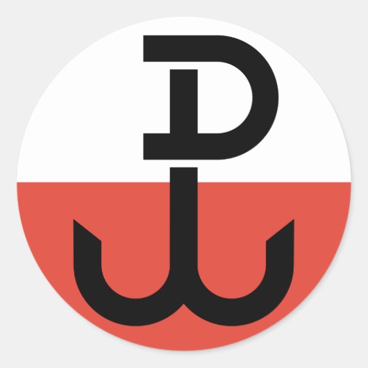 Armia Krajowa Flag Ronde Sticker (Voorkant)