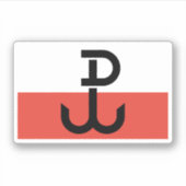 Armia Krajowa Flag Sticker (Voorkant)