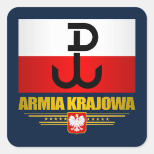 Armia Krajowa Vierkante Sticker