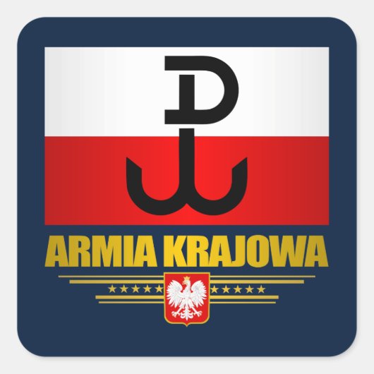 Armia Krajowa Vierkante Sticker (Voorkant)