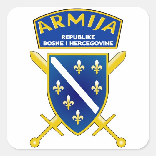 Armija BiH Vierkante Sticker (Voorkant)
