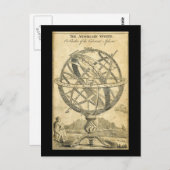 armillaire bol  steampunk illustratie briefkaart (Voorkant / Achterkant)