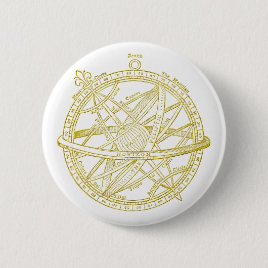 Armillaire sfeer ronde button 5,7 cm (Voorkant)