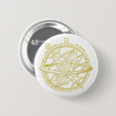 Armillaire sfeer ronde button 5,7 cm (Voorkant /achterkant)