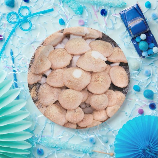 Armillaria tabescens of ringless honey paddenstoel papieren bordje (Feest)