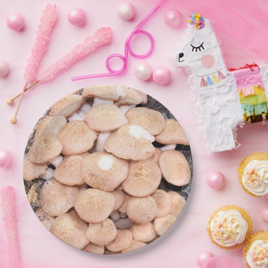 Armillaria tabescens of ringless honey paddenstoel papieren bordje (Feest)