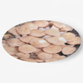 Armillaria tabescens of ringless honey paddenstoel papieren bordje (Gekanteld)