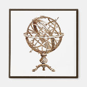 Armillary Celestial Sphere  Sepia Magneet (Voorkant)