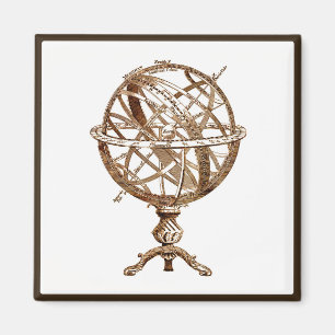 Armillary Celestial Sphere  Sepia Magneet