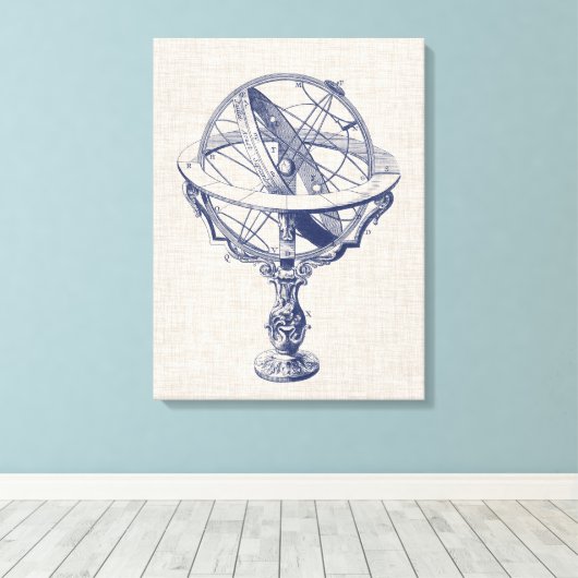 Armillary Sphere Canvas Afdruk (Insitu (Houten vloer))