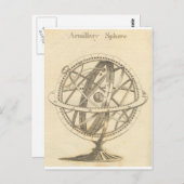 Armillary Sphere Original Sketch Briefkaart (Voorkant / Achterkant)