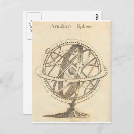 Armillary Sphere Original Sketch Briefkaart (Voorkant / Achterkant)