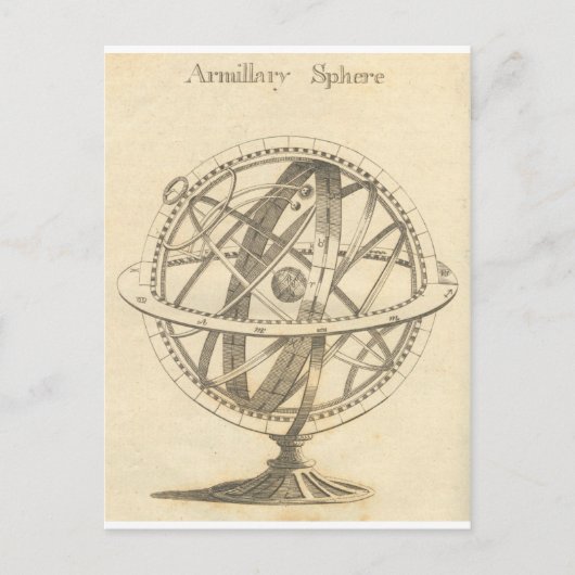 Armillary Sphere Original Sketch Briefkaart (Voorkant)
